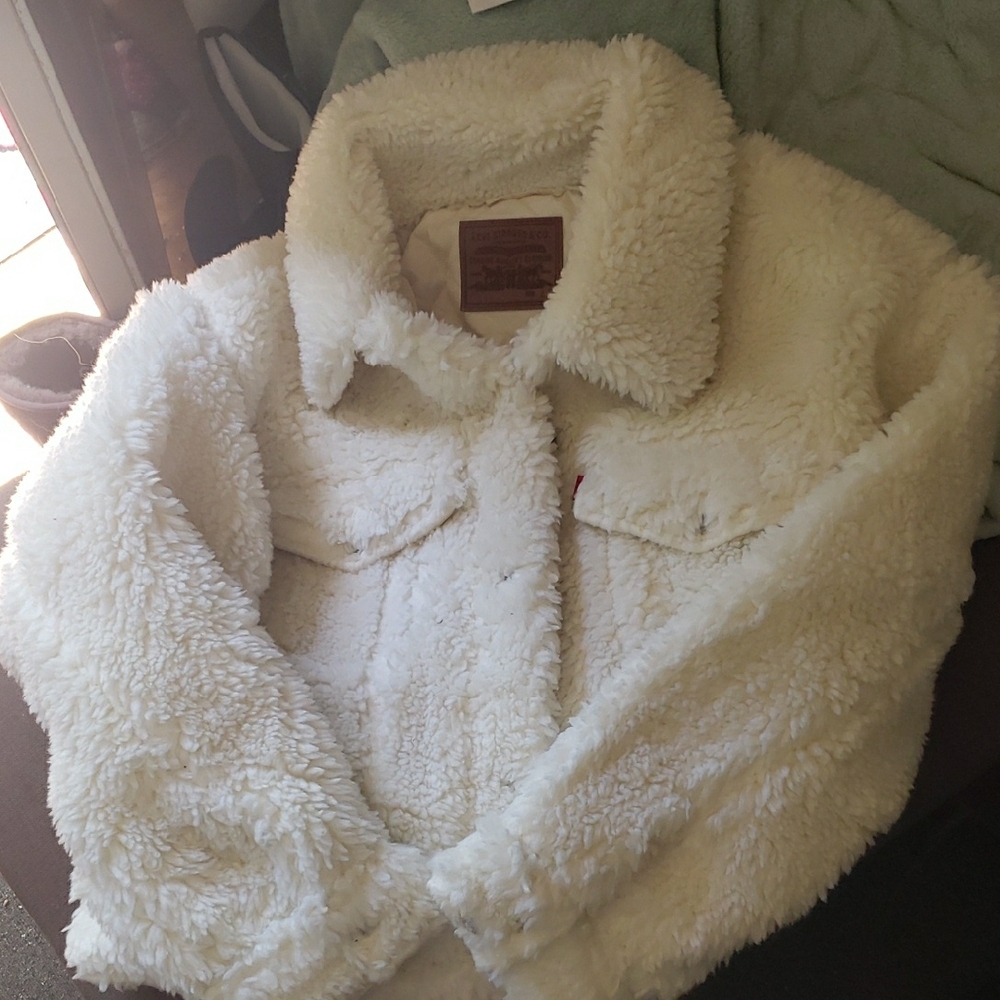 Levi's White Bomber Jacket